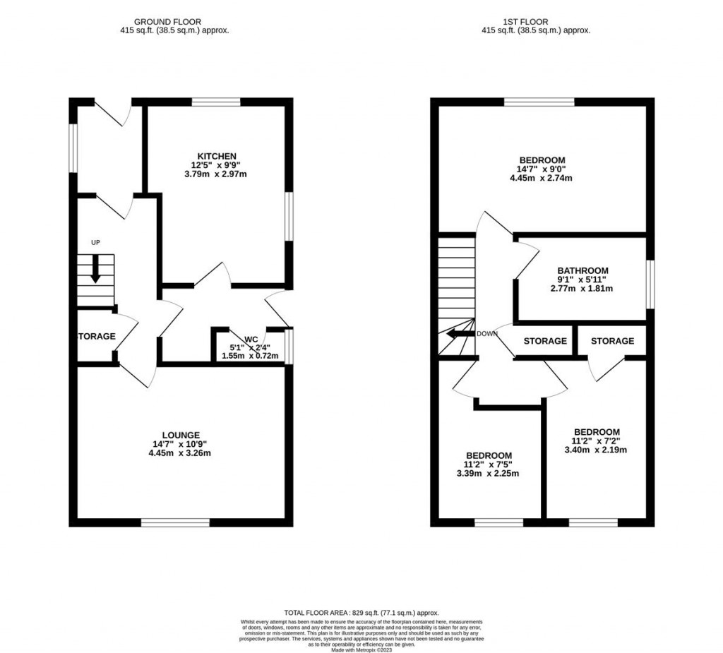 Floorplans For West Avenue, Burton Latimer, Kettering