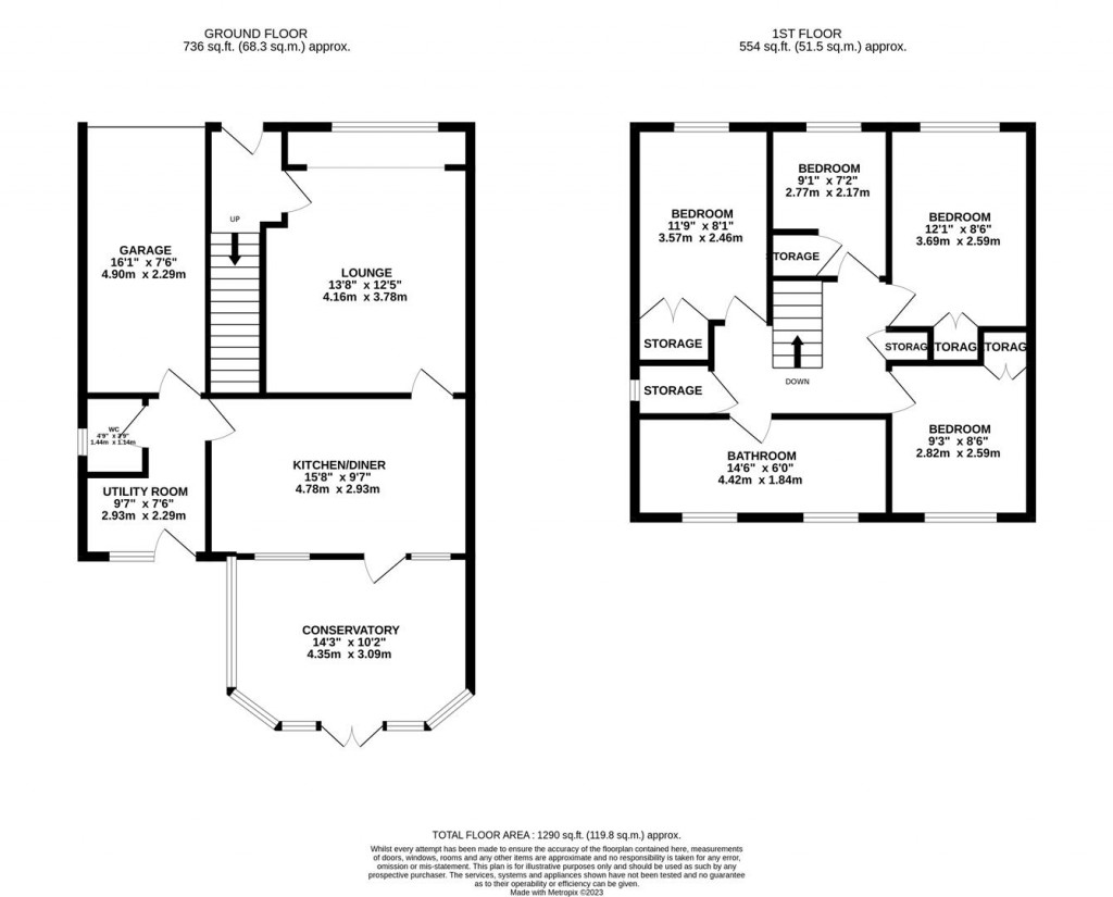 Floorplans For Bracken Close, Kettering