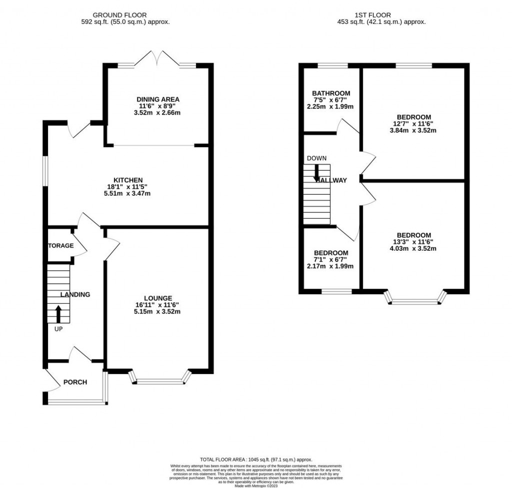 Floorplans For Woodlands Avenue, Corby