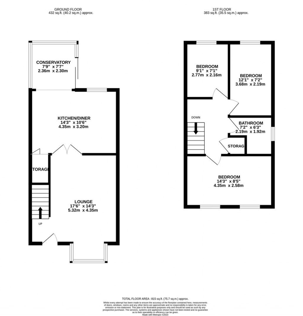 Floorplans For Butts Road, Wellingborough