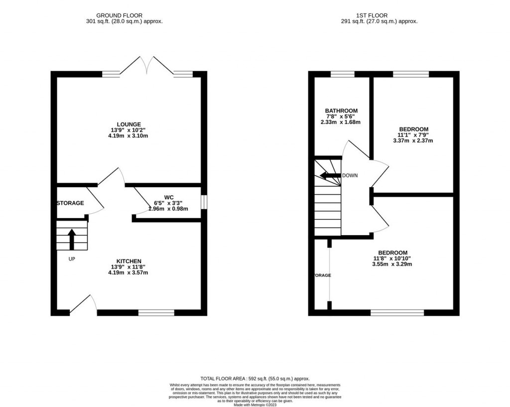 Floorplans For Pound Close, Ringstead, Kettering