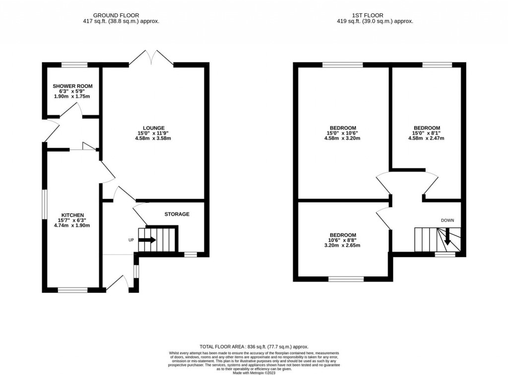 Floorplans For Kirby Road, Gretton, Corby