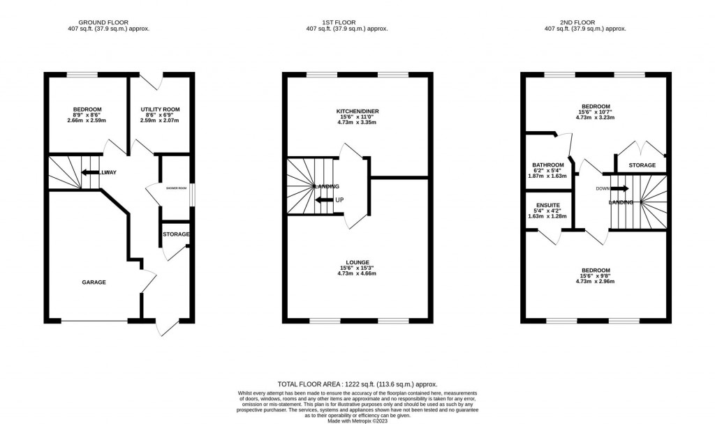 Floorplans For Newmarket Close, Corby
