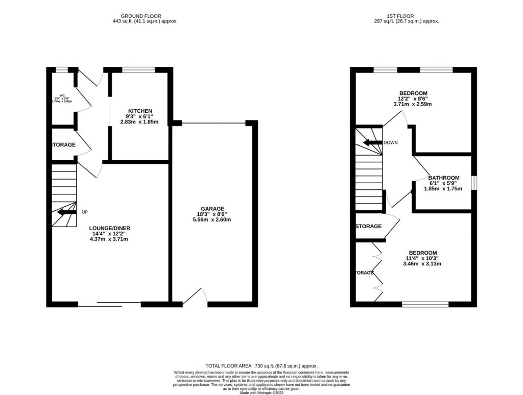 Floorplans For Gainage Close, Oakley Vale, Corby