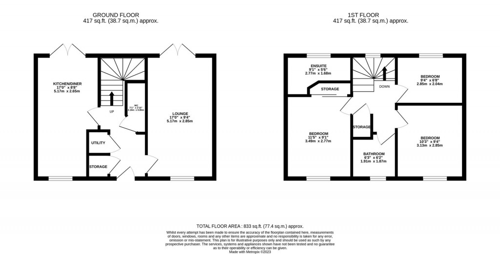 Floorplans For Rowan Close, Desborough