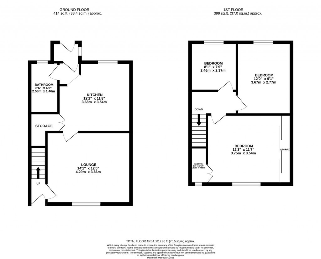 Floorplans For Storefield Cottages, Kettering