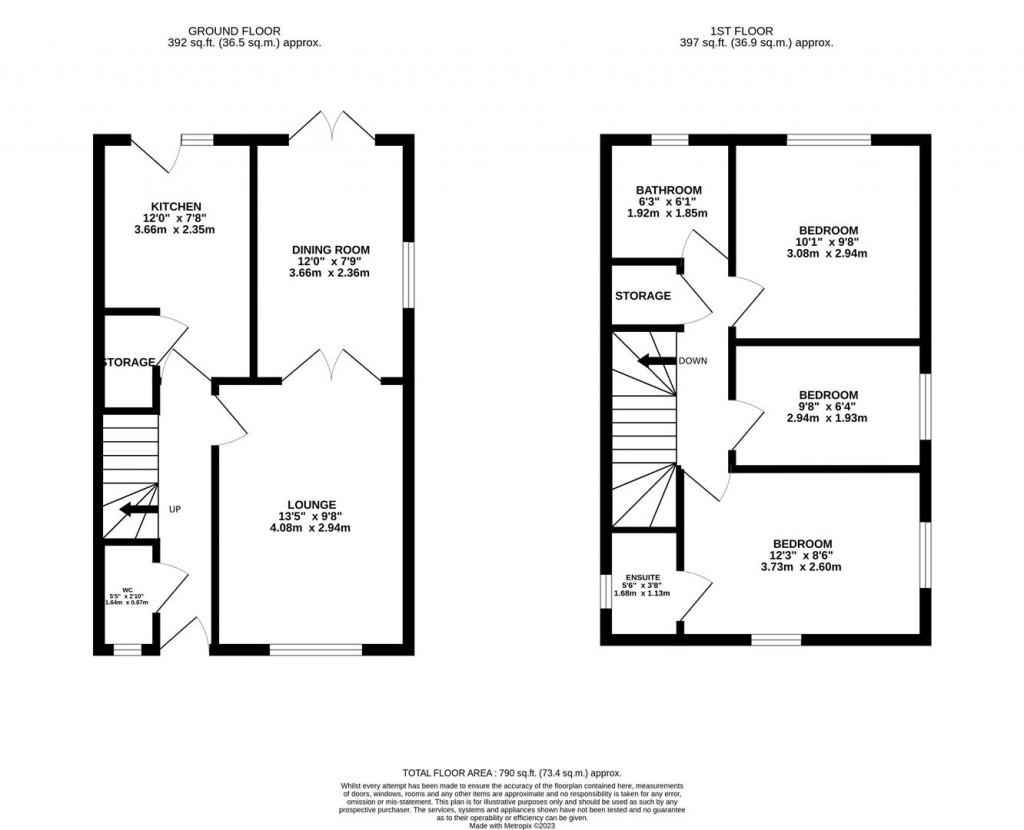 Floorplans For Wentworth Avenue, Wellingborough