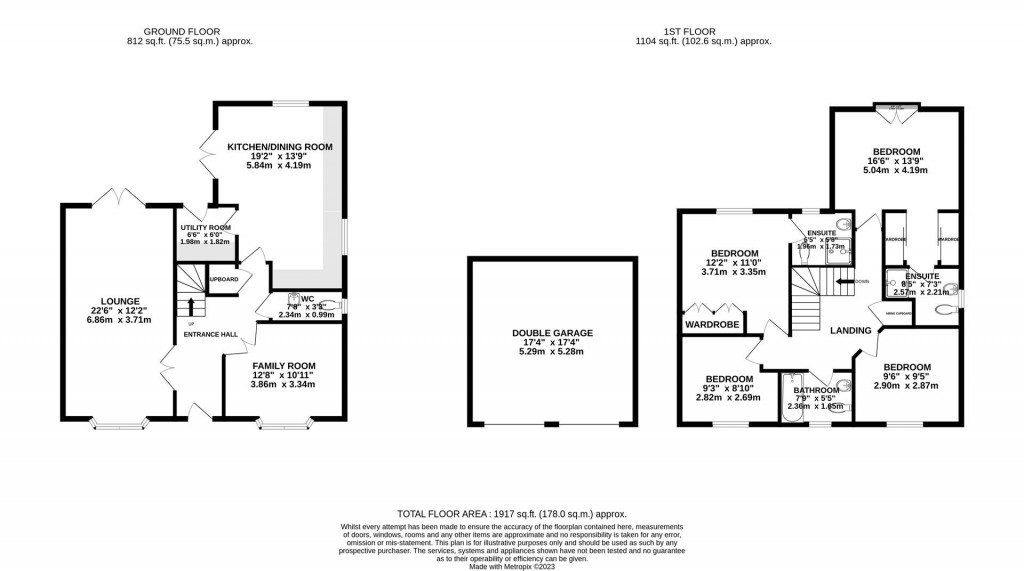 Floorplans For Hunts Field Drive, Gretton