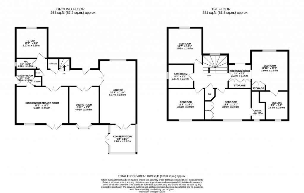 Floorplans For Hanover Close, Barton Seagrave, Kettering