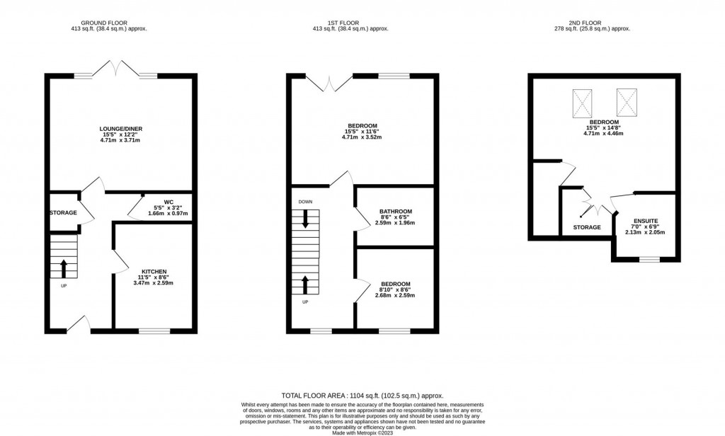 Floorplans For Denford Close, Burton Latimer, Kettering