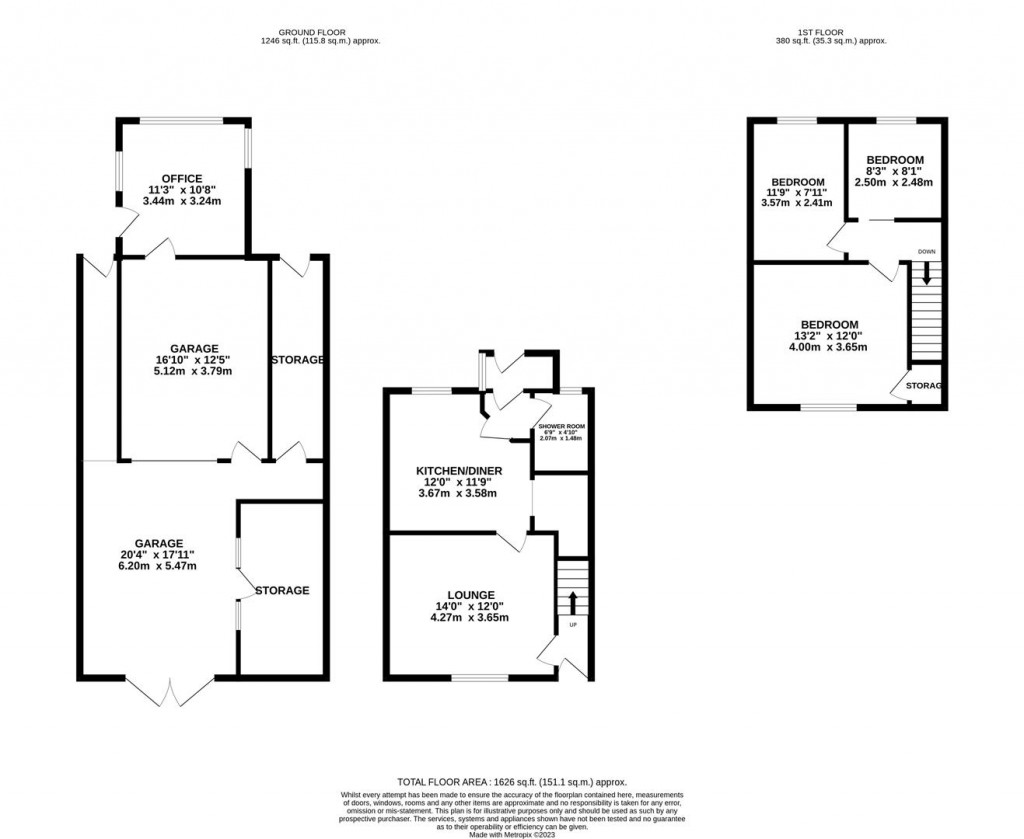 Floorplans For Storefield Cottages, Rushton, Kettering
