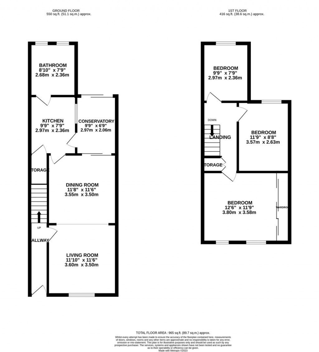 Floorplans For Pollard Street, Kettering