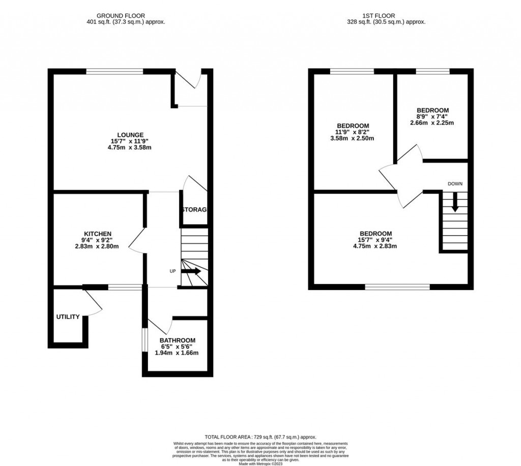 Floorplans For Jubilee Crescent, Wellingborough