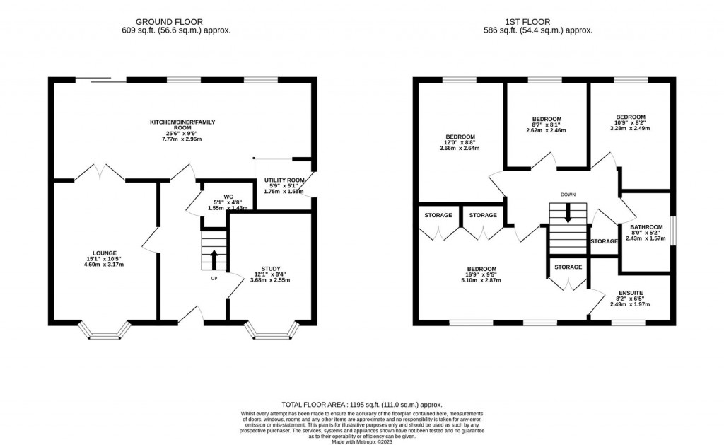 Floorplans For Lodge Way, Irthlingborough, Wellingborough