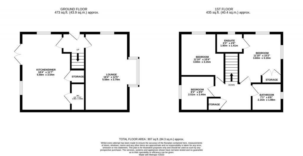 Floorplans For Rydal Close, Corby