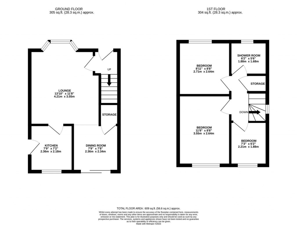 Floorplans For Dale Close, Wellingborough