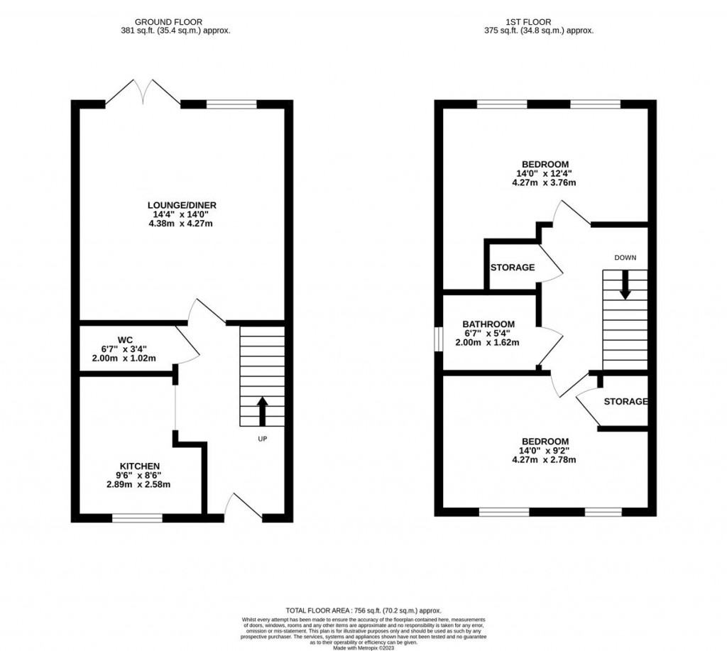 Floorplans For Rossetti Close, Wellingborough