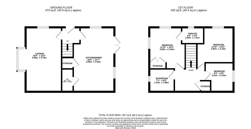 Floorplans For Rydal Close, Corby