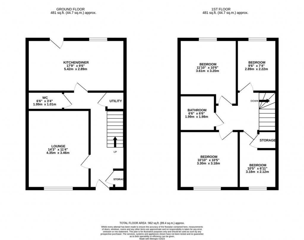 Floorplans For Jack Cumberland Road, Market Harborough