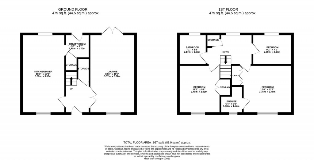Floorplans For Flowerhill Drive, Wellingborough
