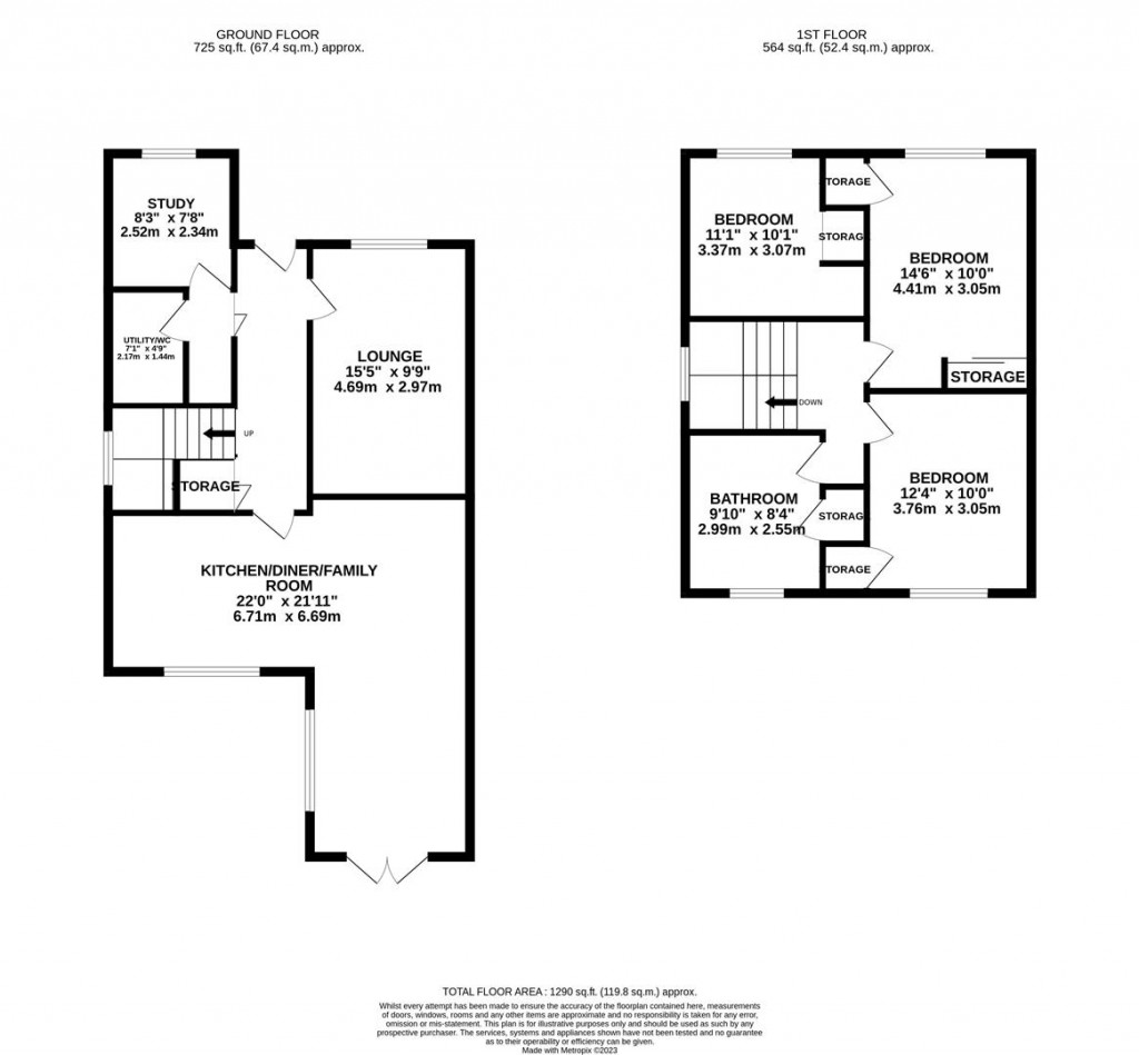 Floorplans For Gardiner Street, Market Harborough