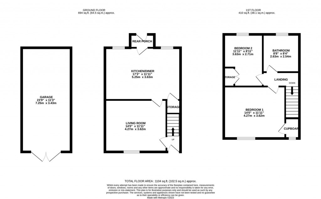 Floorplans For Storefield Cottages, Rushton, Kettering