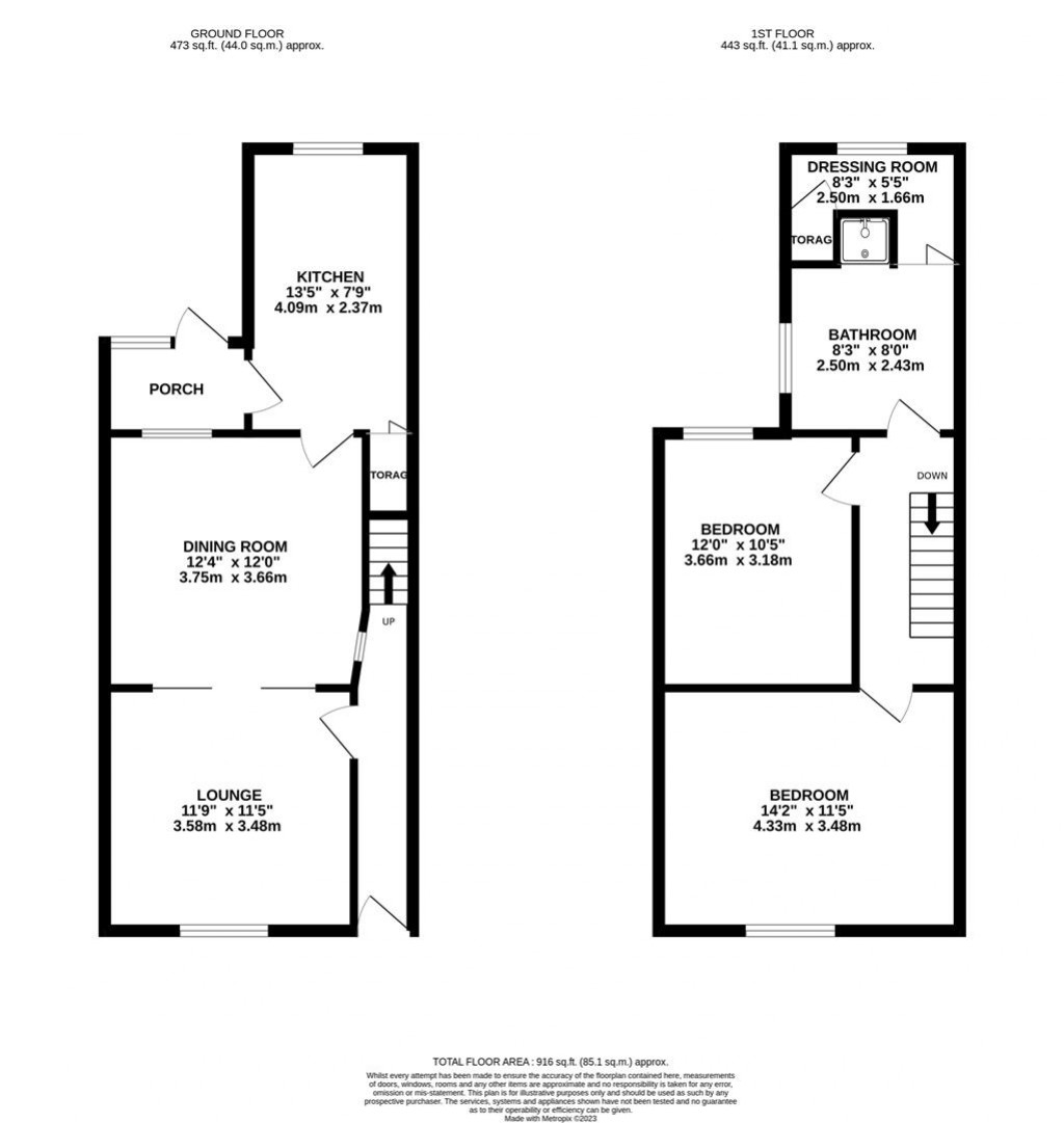 Floorplans For Milton Road, Little Irchester, Wellingborough