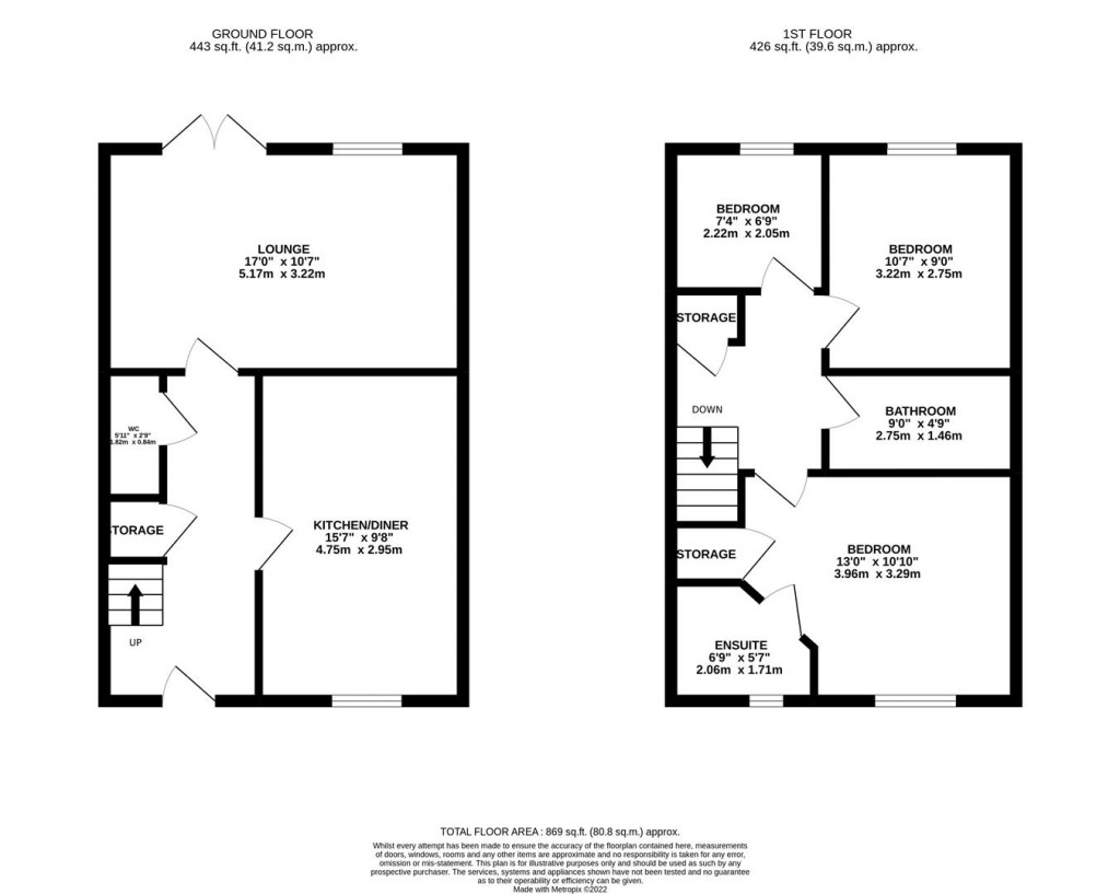 Floorplans For Groome Street, Burton Latimer