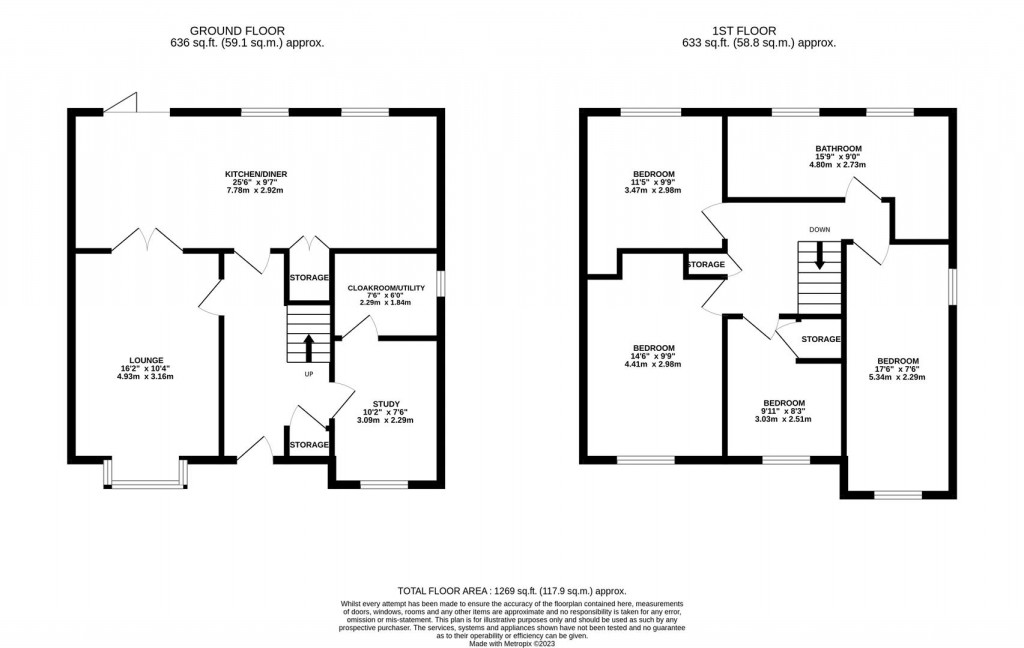 Floorplans For Brooksdale Close, Kettering