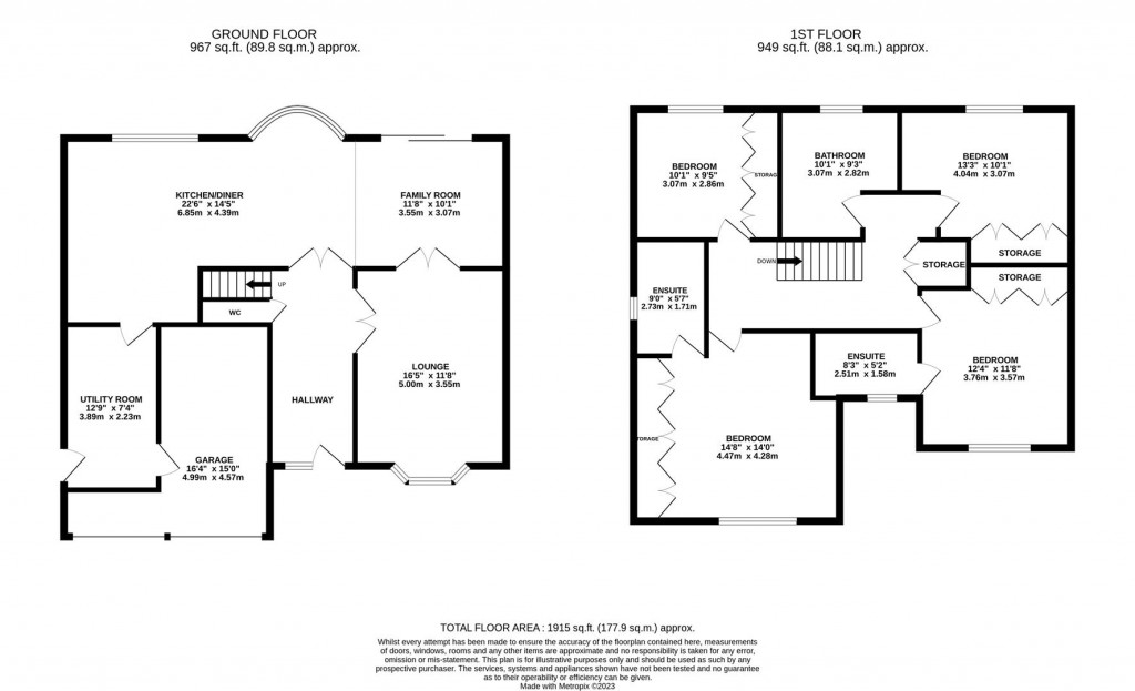 Floorplans For Woodgate Close, Market Harborough