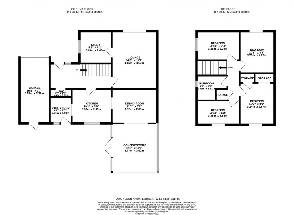 Floorplans For Grimmer Walk, Irthlingborough, Wellingborough