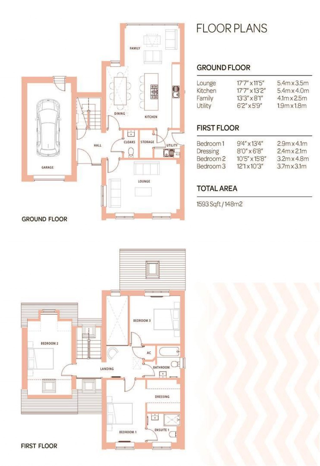 Floorplans For The Glebe, Lavendon
