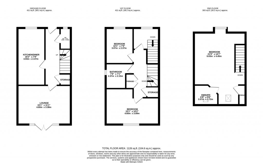 Floorplans For Carnoustie Drive, Priors Hall Park, Corby