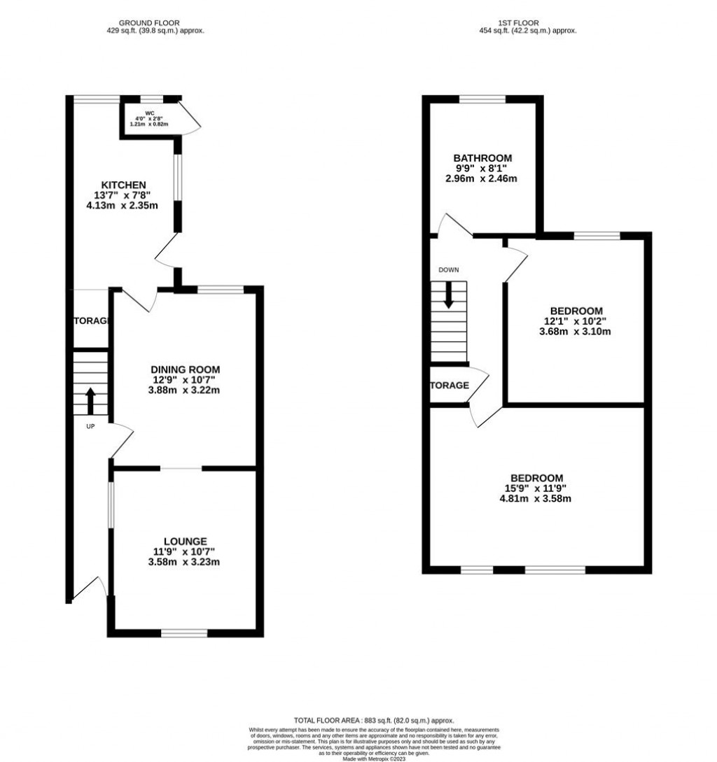 Floorplans For Salisbury Street, Kettering