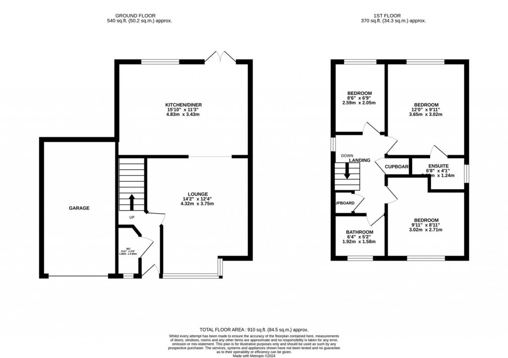 Floorplans For Chalon Close, Wellingborough