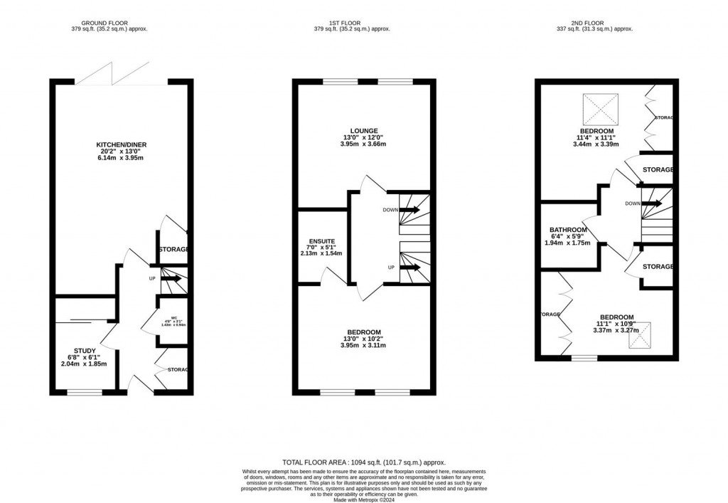Floorplans For Cadwell Close, Burton Latimer