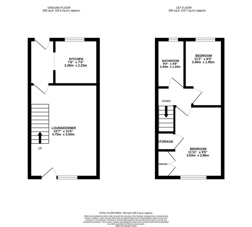 Floorplans For Adams Close, Wellingborough