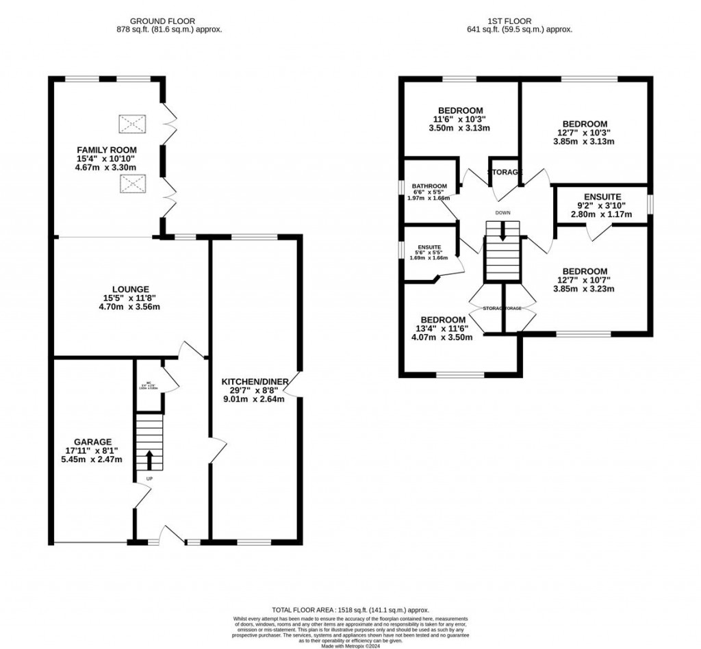 Floorplans For Thatch Meadow Drive, Market Harborough