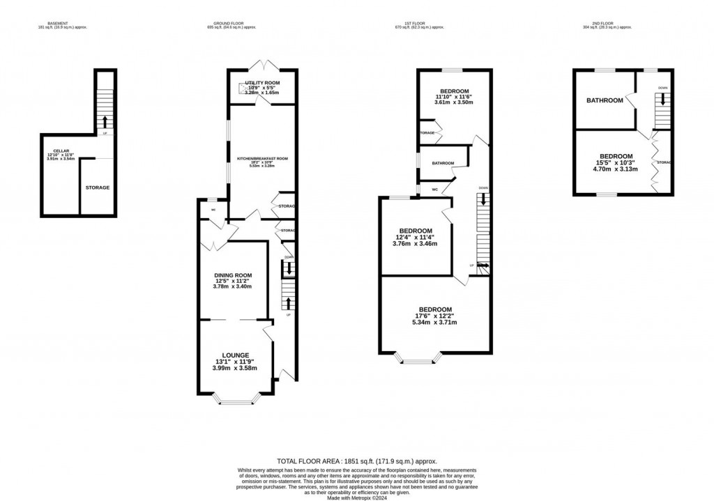 Floorplans For Castle Street, Wellingborough