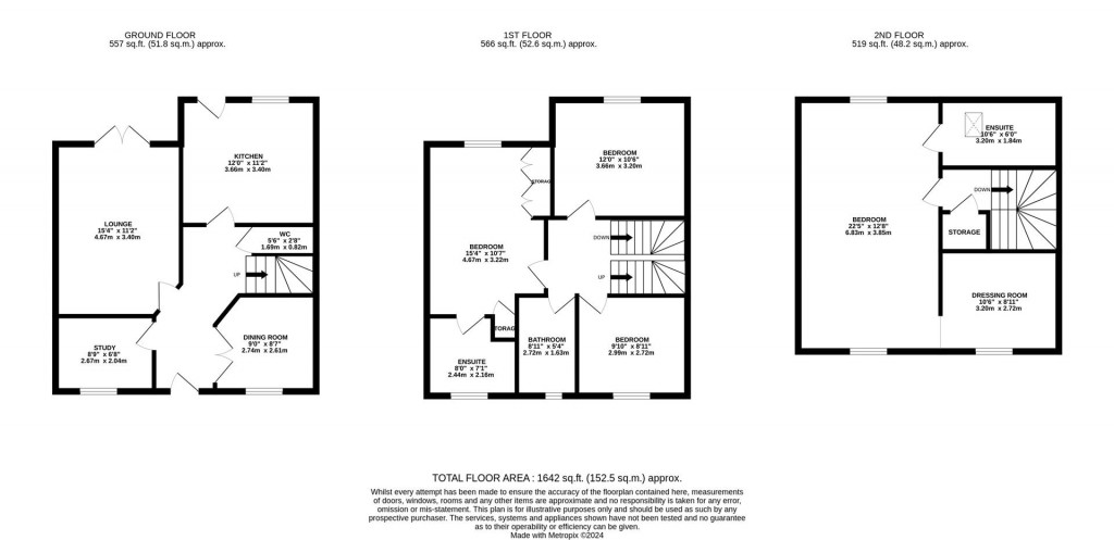 Floorplans For Thwaite Close, Great Oakley, Corby