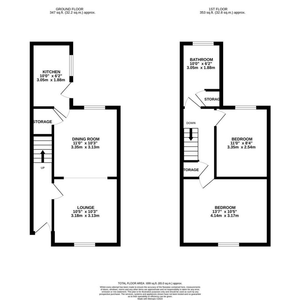 Floorplans For Hervey Street, Northampton