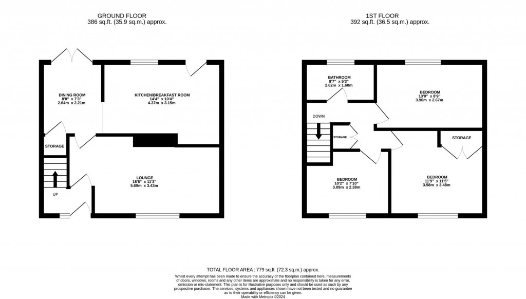 Floorplans For Winthorpe Way, Corby