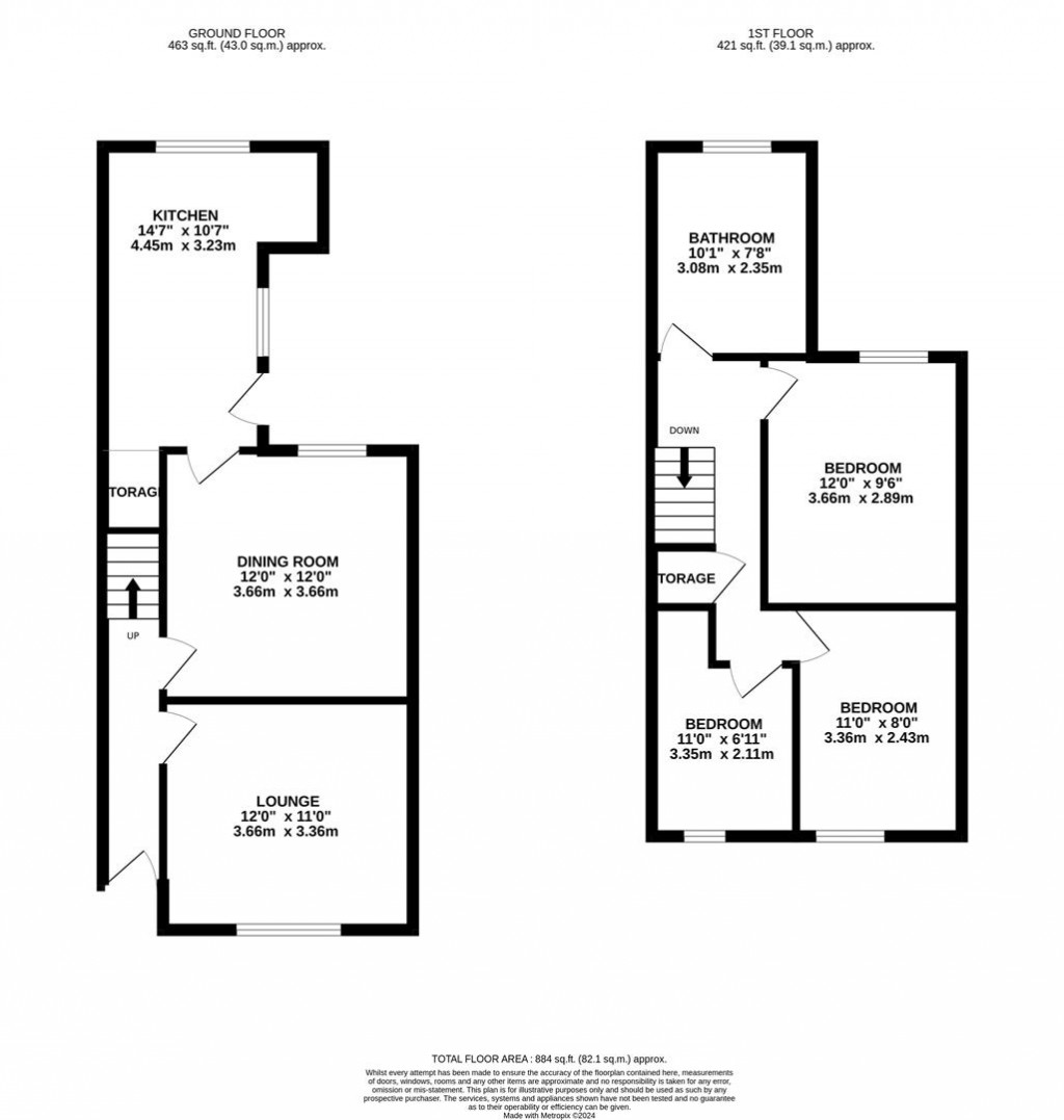 Floorplans For Manor Street, Raunds