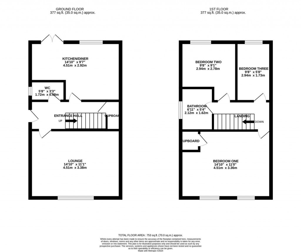 Floorplans For Melloway Road, Rushden