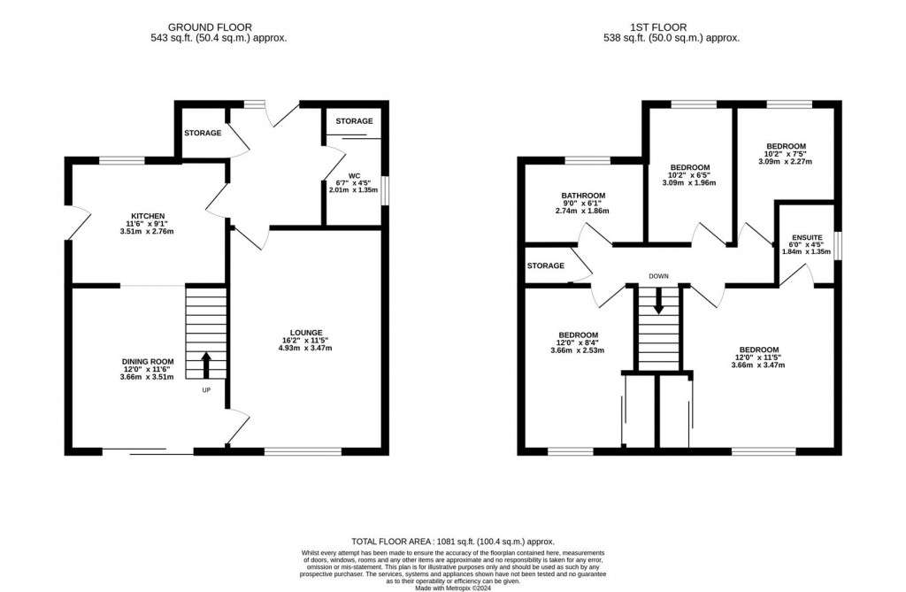Floorplans For Malvern Close, Kettering