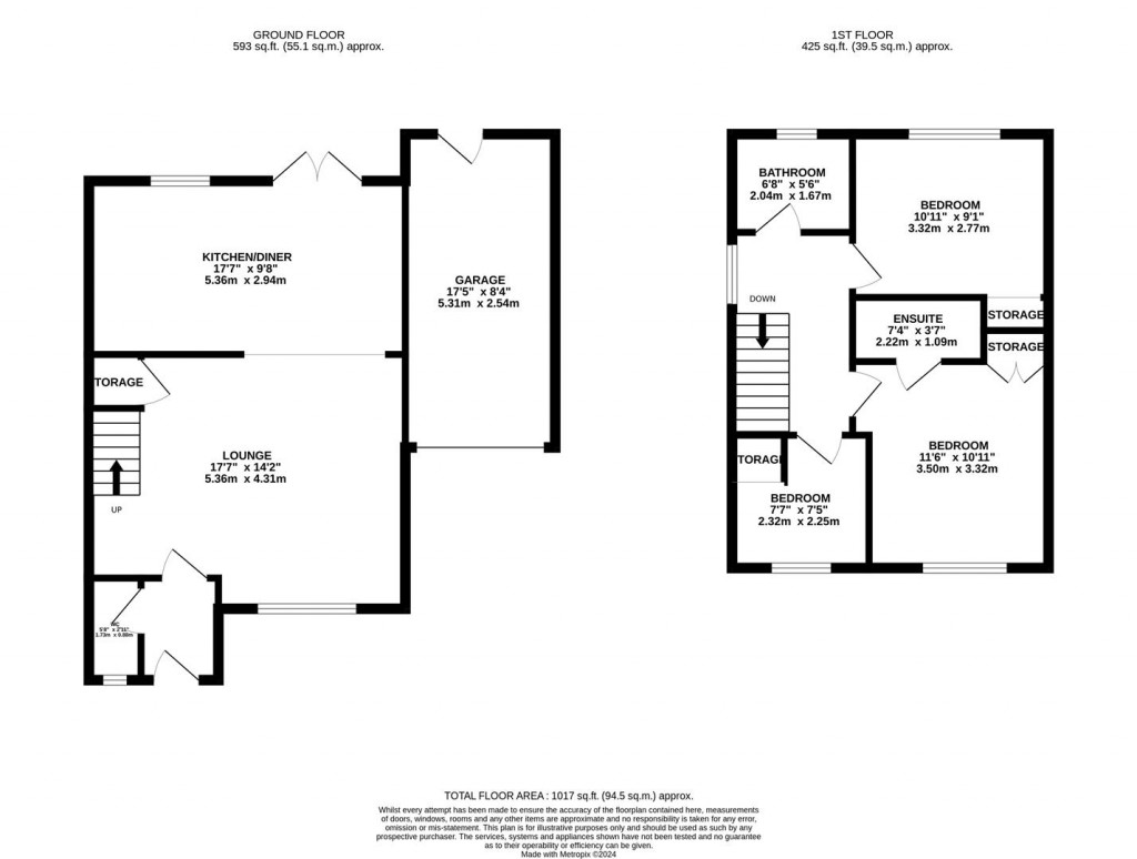 Floorplans For Larchwood Close, Wellingborough