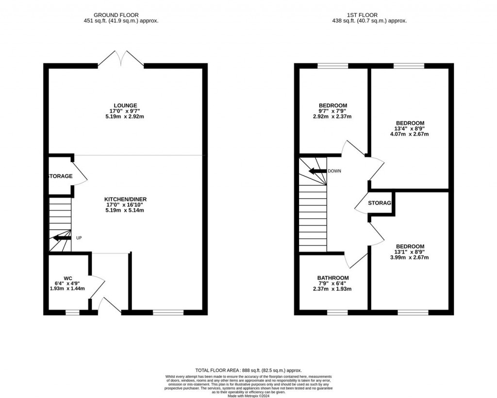 Floorplans For Buckthorn Drive, Barton Seagrave, Kettering