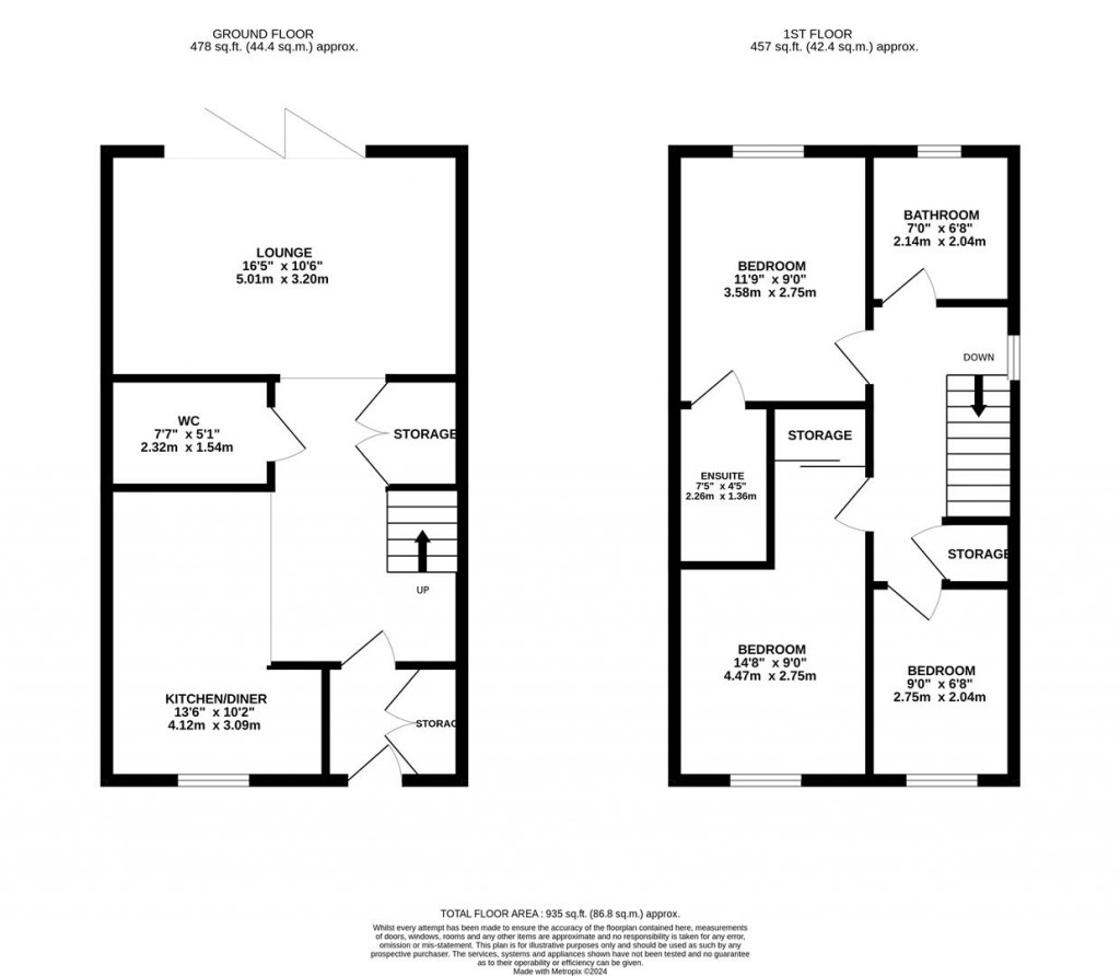 Floorplans For Steeplechase Way, Market Harborough