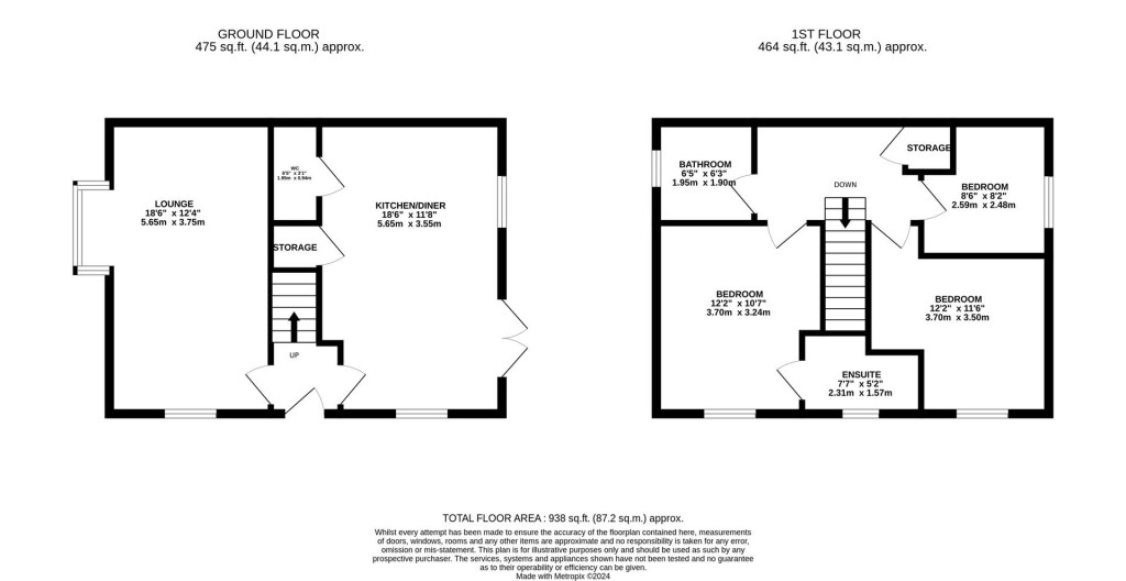 Floorplans For Flinders Close, Oakley Vale, Corby