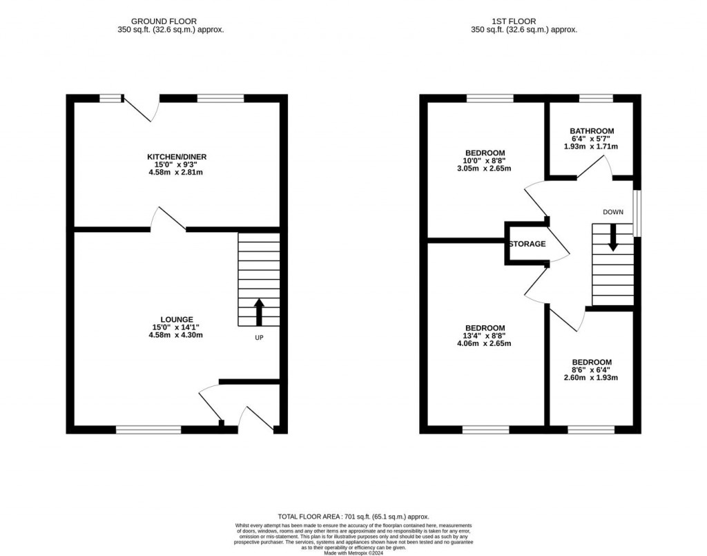 Floorplans For Hillcrest Avenue, Kibworth Beauchamp, Leicester